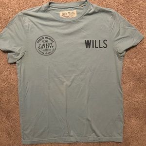 Jack Wills University Outfitters Mens T Shirt Large British Light Blue Gym